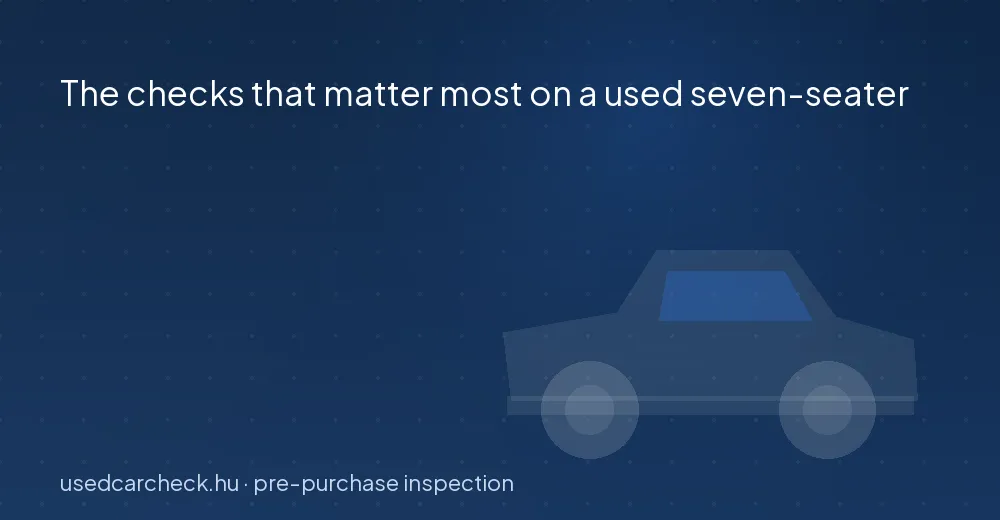The checks that matter most on a used seven-seater