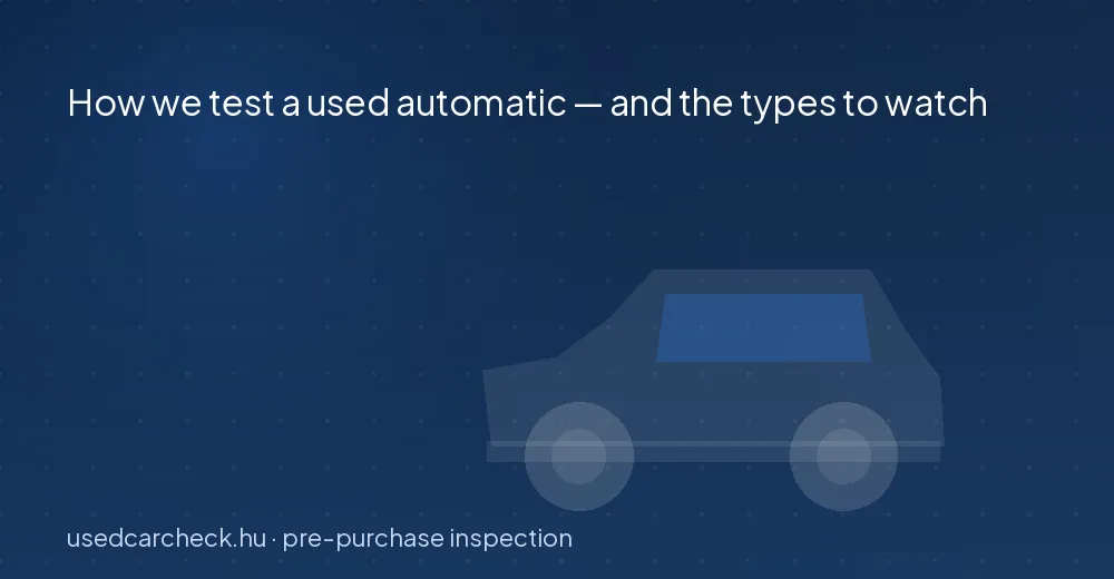 How we test a used automatic — and the types to watch