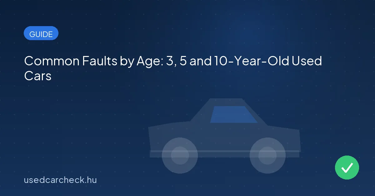 Common Faults by Age: 3, 5 and 10-Year-Old Used Cars