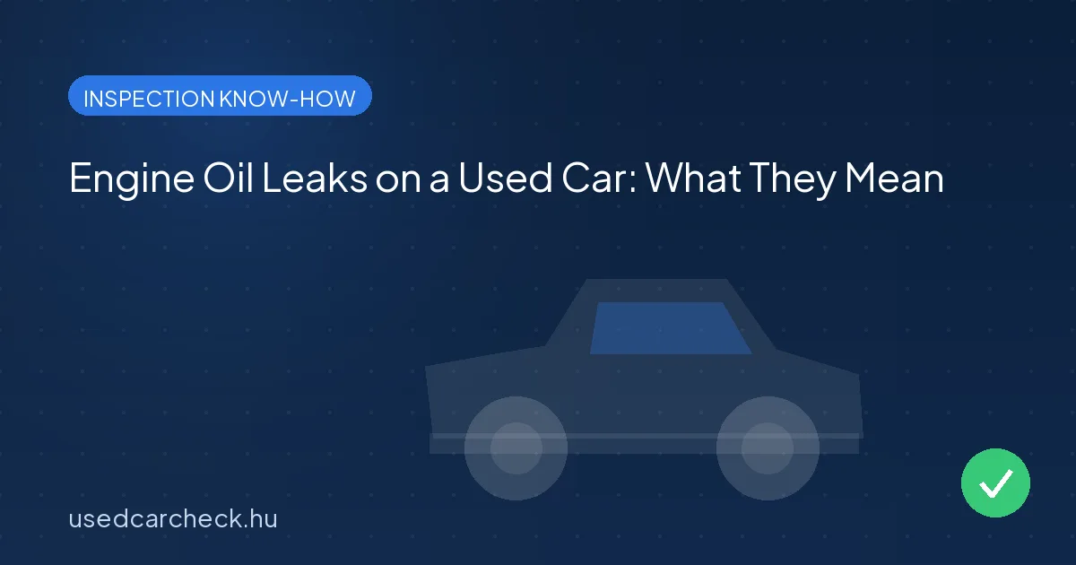 Engine Oil Leaks on a Used Car: What They Mean