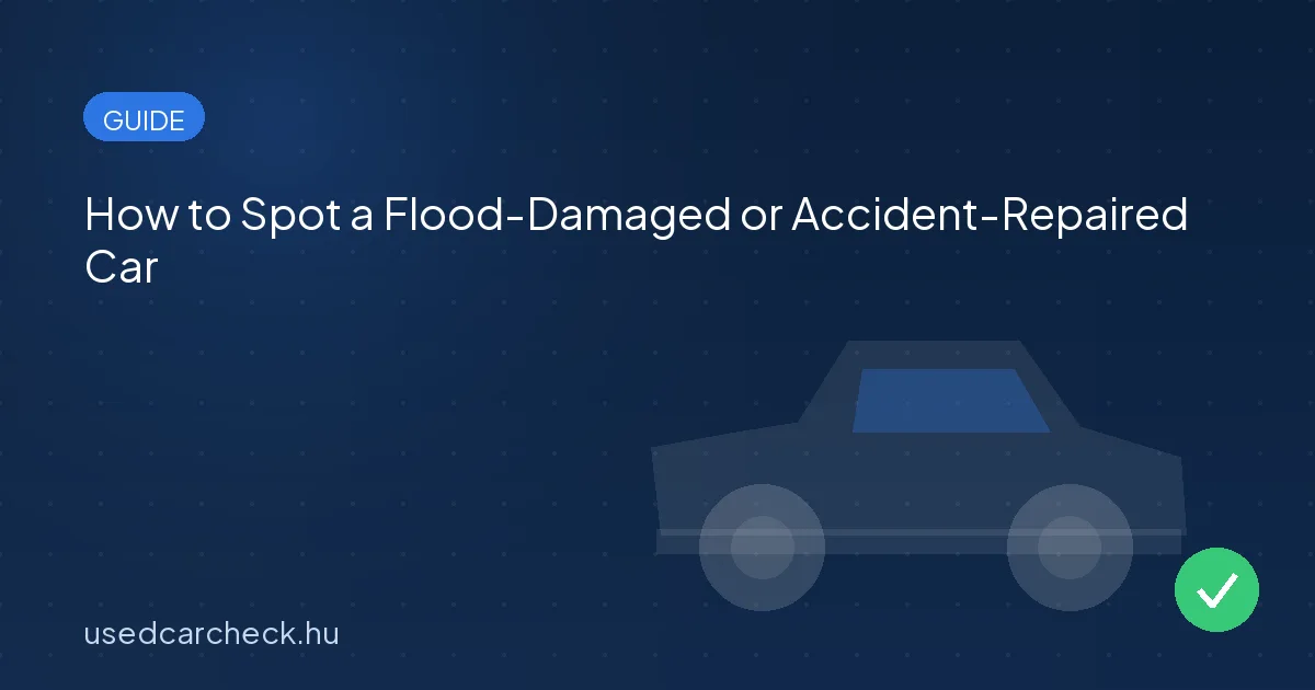 How to Spot a Flood-Damaged or Accident-Repaired Car
