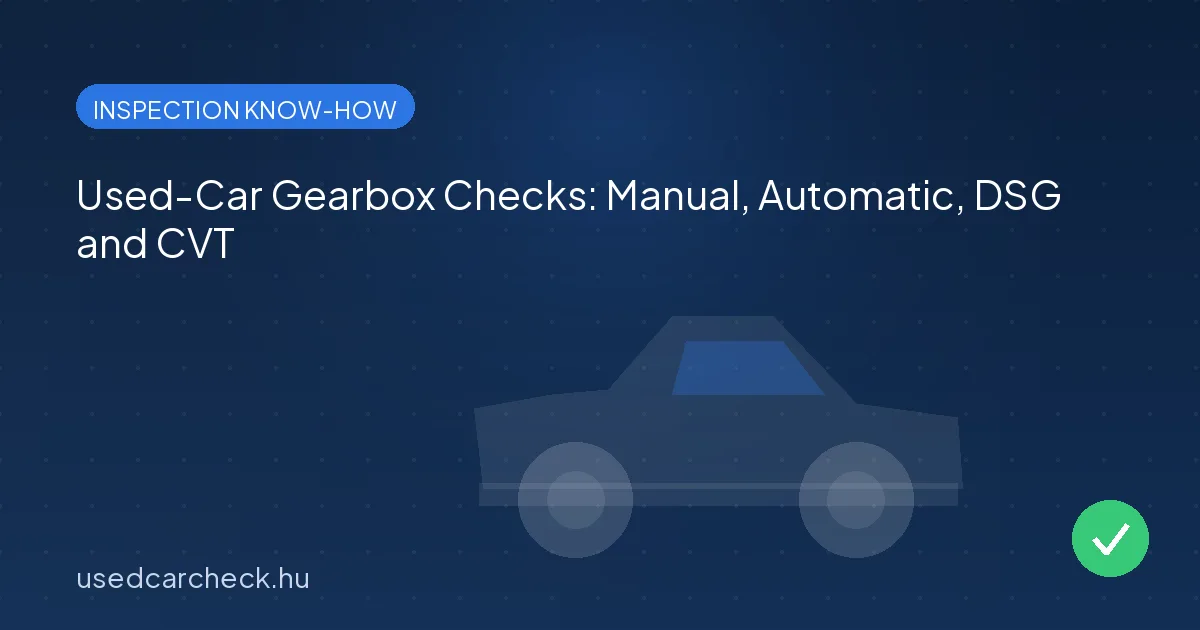 Used-Car Gearbox Checks: Manual, Automatic, DSG and CVT