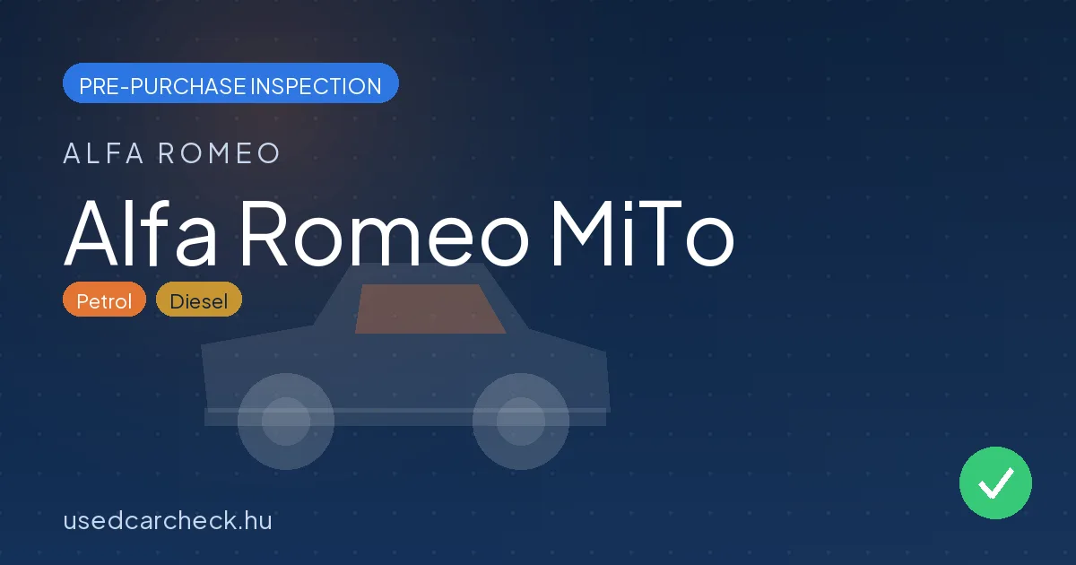 Alfa Romeo MiTo pre-purchase inspection