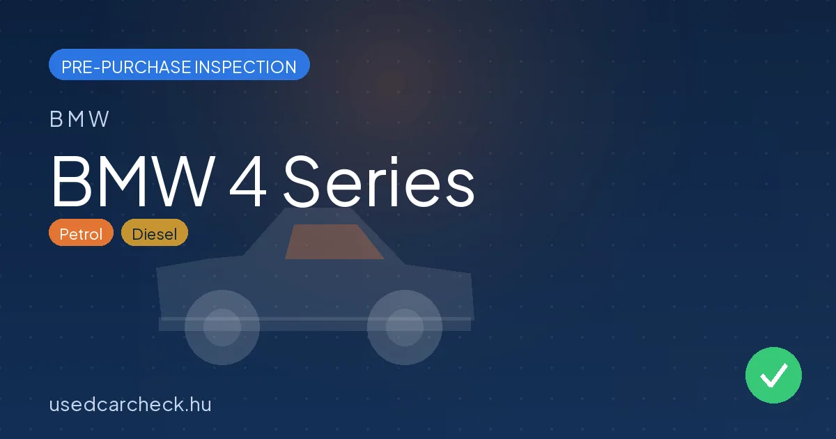 BMW 4 Series pre-purchase inspection
