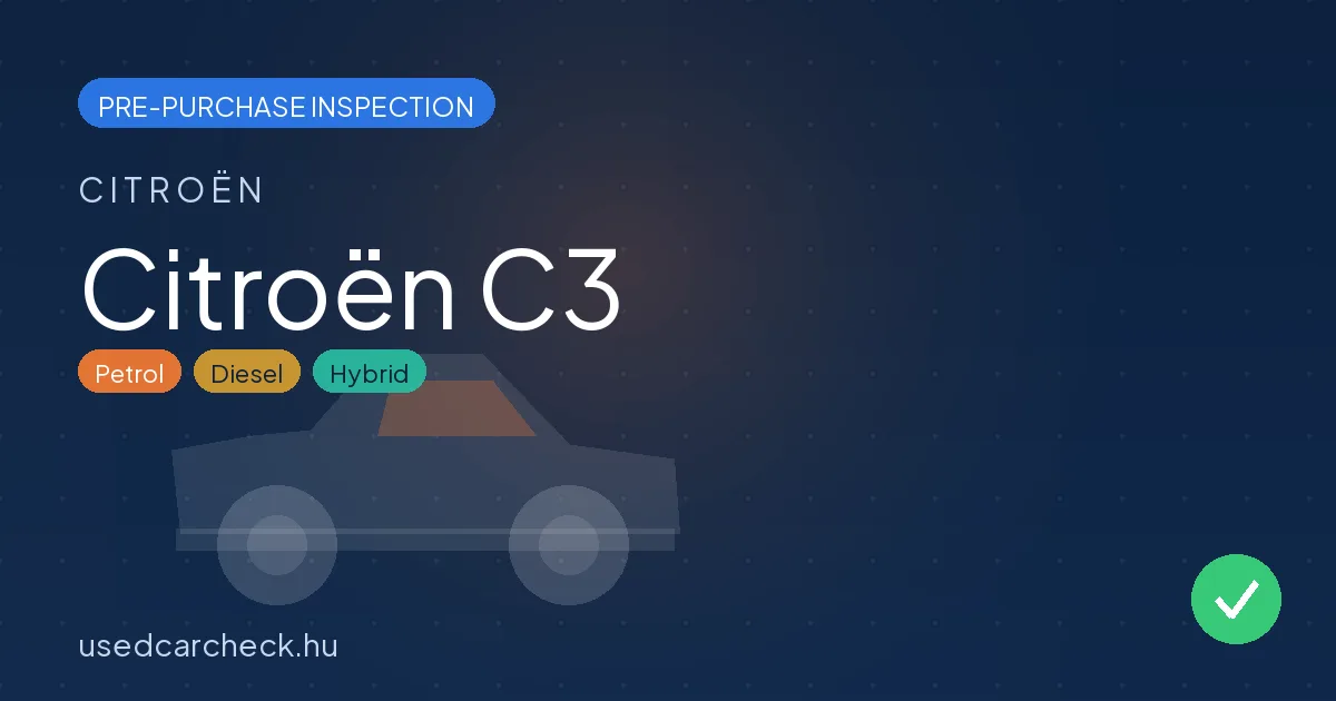 Citroën C3 pre-purchase inspection