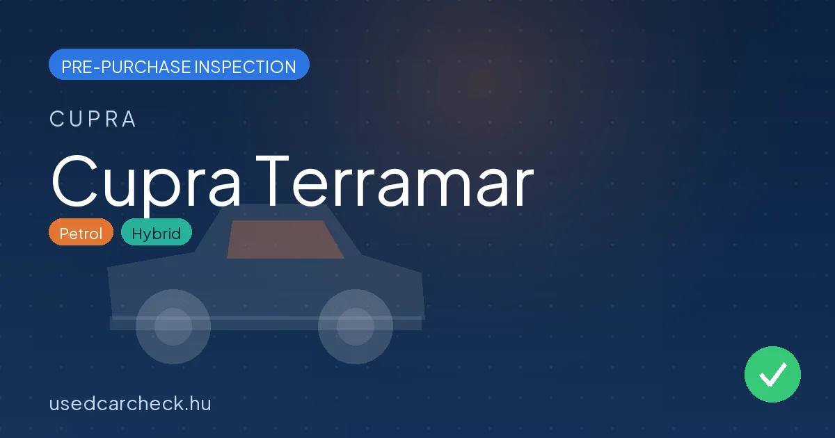 Cupra Terramar pre-purchase inspection