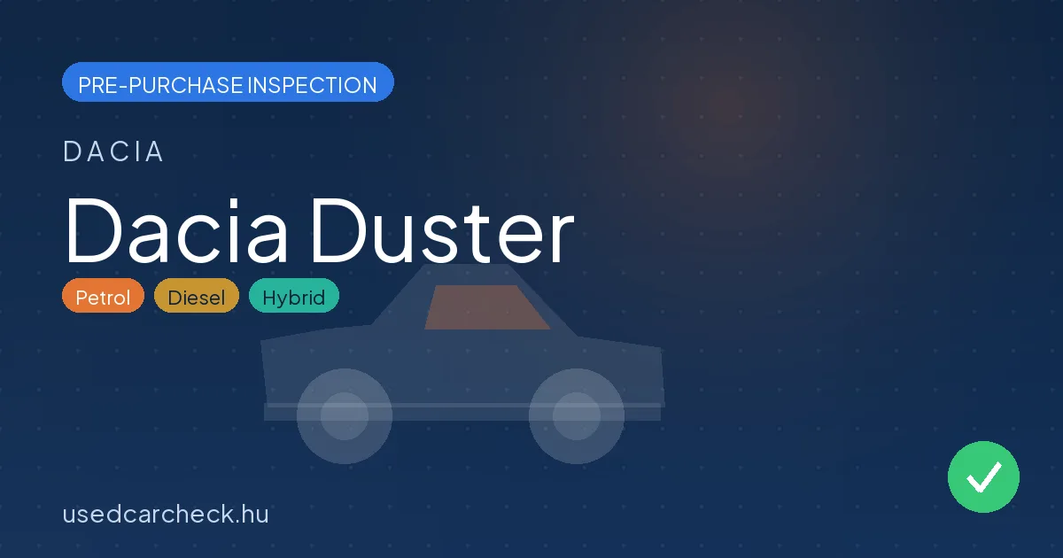 Dacia Duster pre-purchase inspection