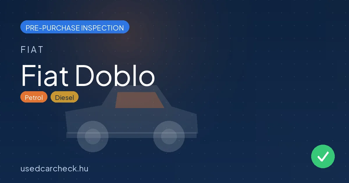 Fiat Doblo pre-purchase inspection