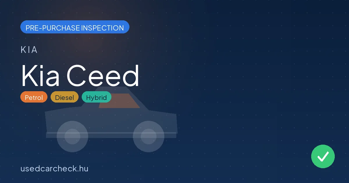 Kia Ceed pre-purchase inspection