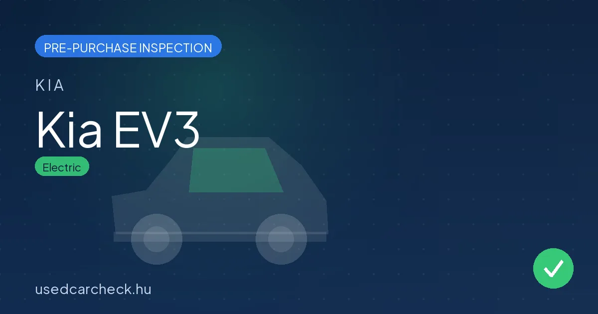 Kia EV3 pre-purchase inspection