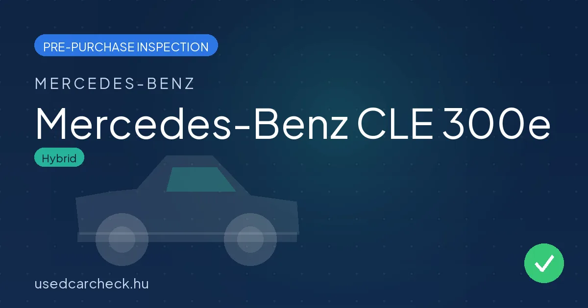 Mercedes-Benz CLE 300e pre-purchase inspection
