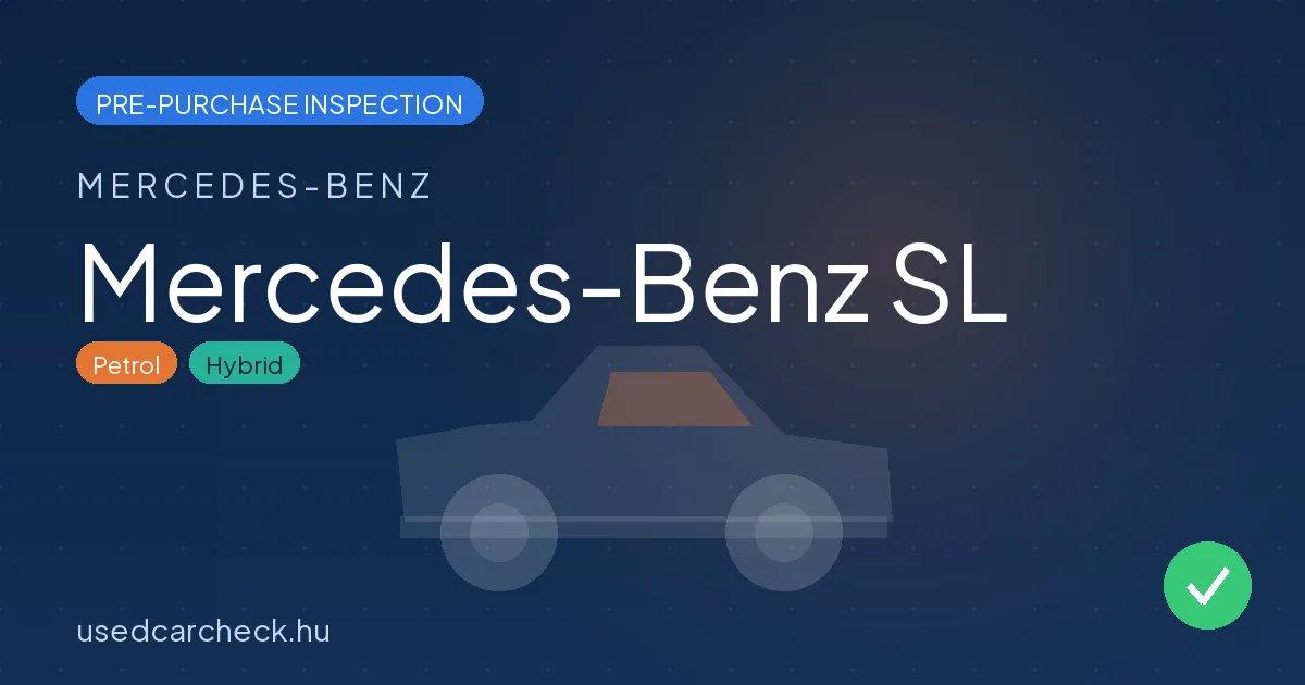 Mercedes-Benz SL — pre-purchase car inspection in Budapest