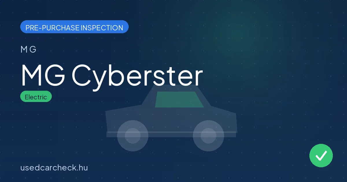 MG Cyberster — pre-purchase car inspection in Budapest