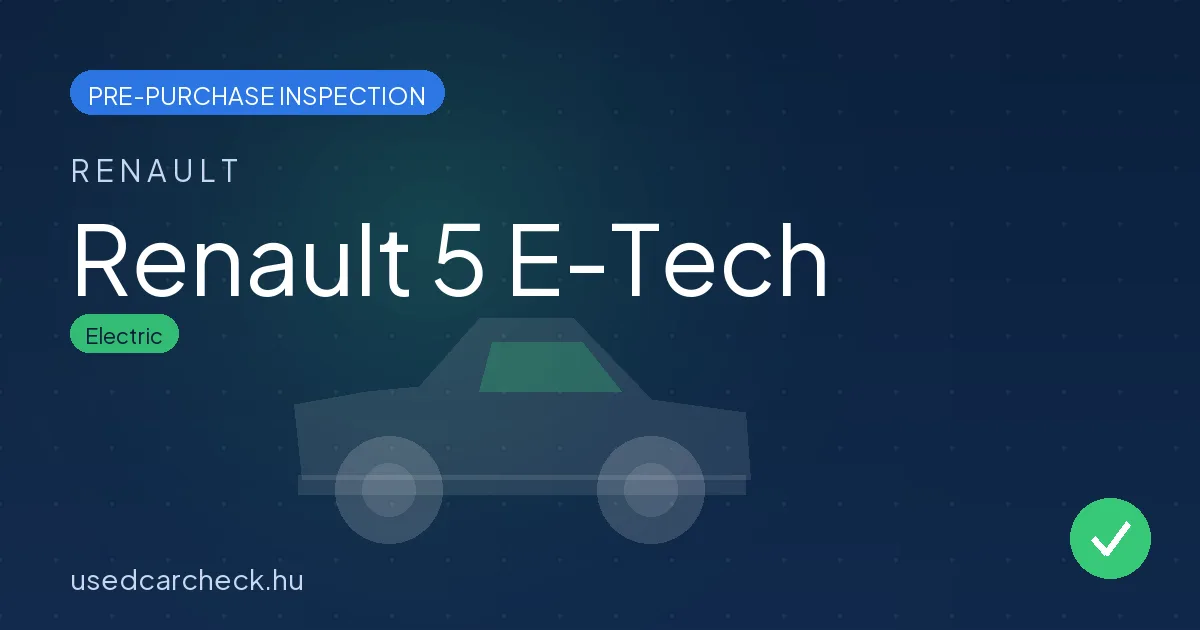 Renault 5 E-Tech pre-purchase inspection