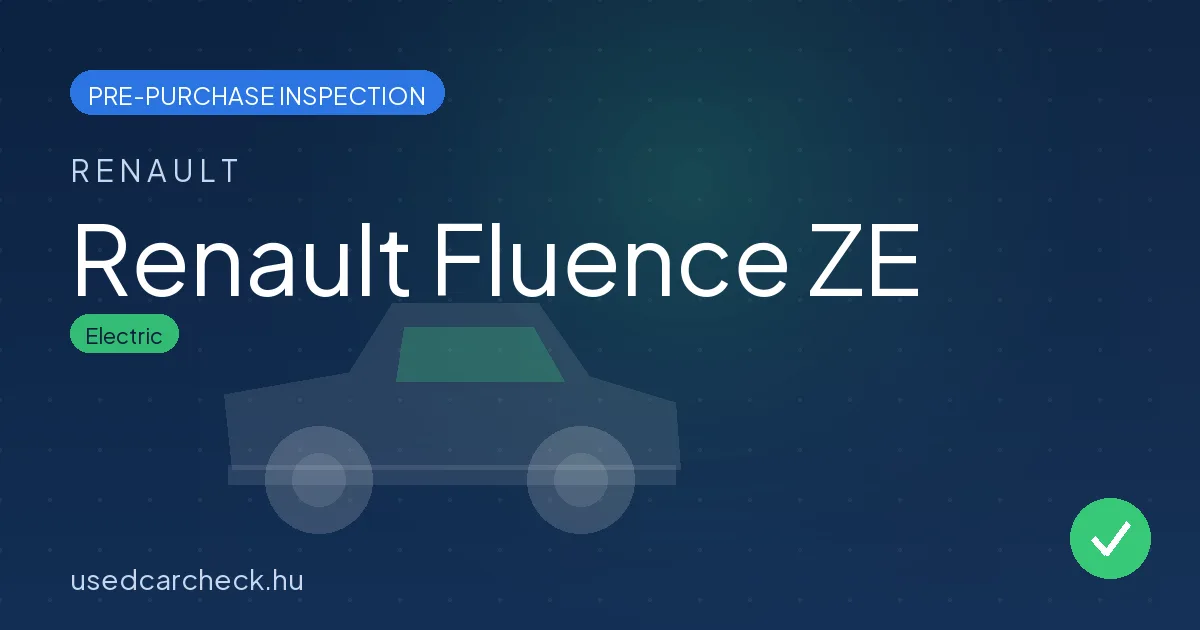 Renault Fluence ZE pre-purchase inspection