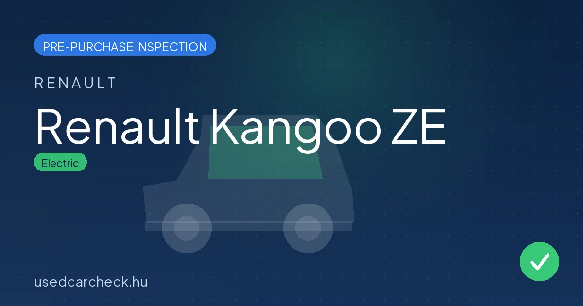 Renault Kangoo ZE — pre-purchase car inspection in Budapest
