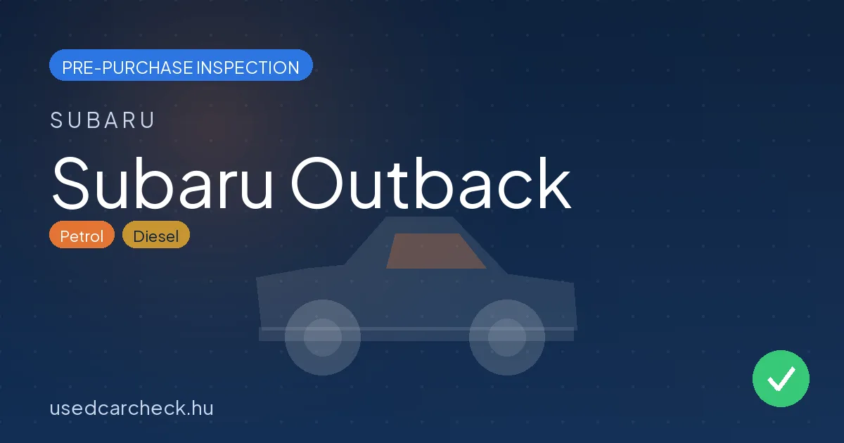Subaru Outback pre-purchase inspection