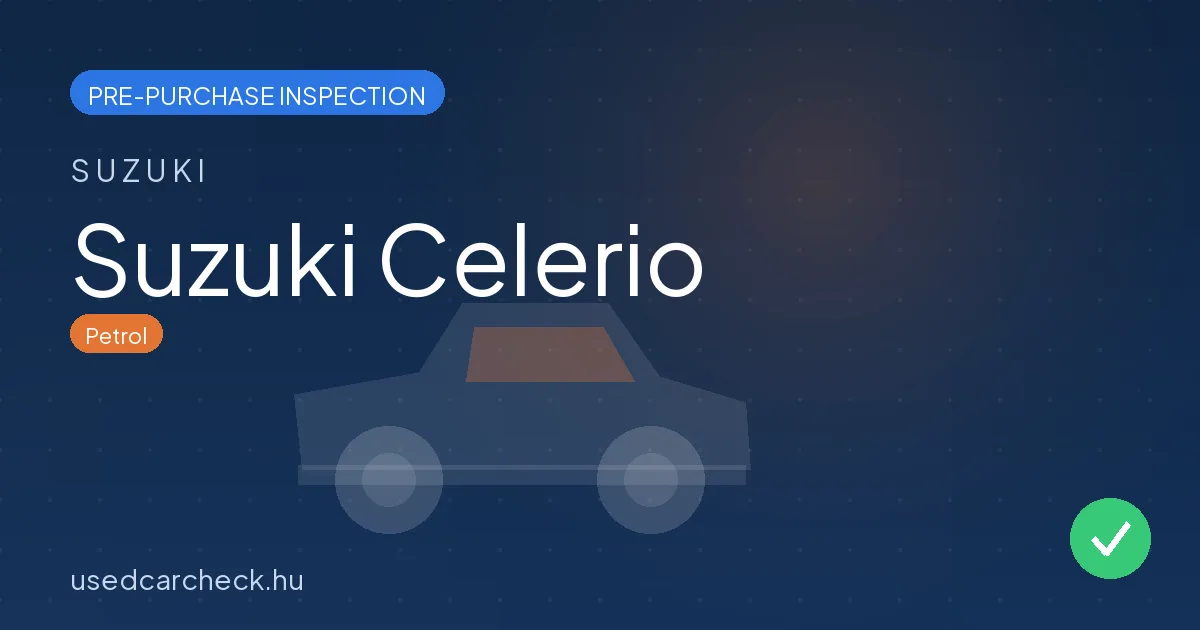 Suzuki Celerio pre-purchase inspection