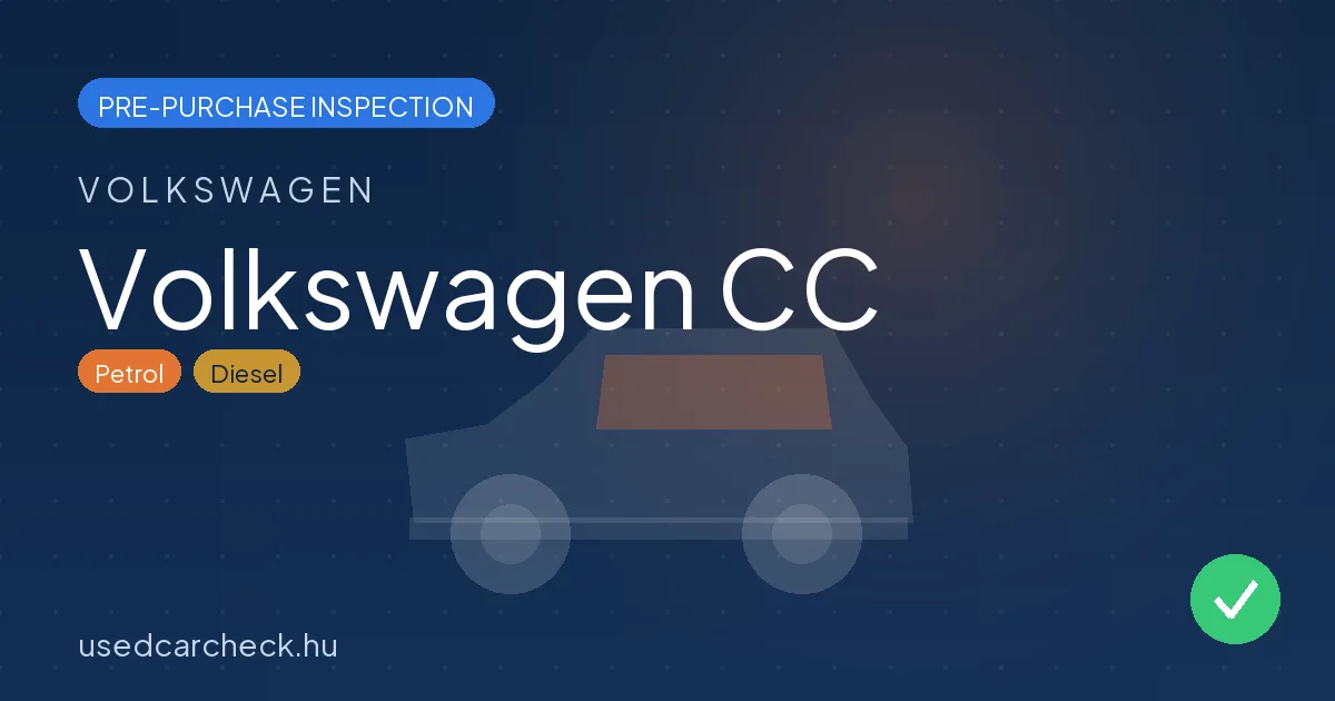 Volkswagen CC pre-purchase inspection